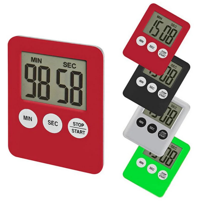 Tick-Tock Tech – Magnetic Digital Kitchen Timer with LCD Screen & Alarm Countdown (Color Options Available)