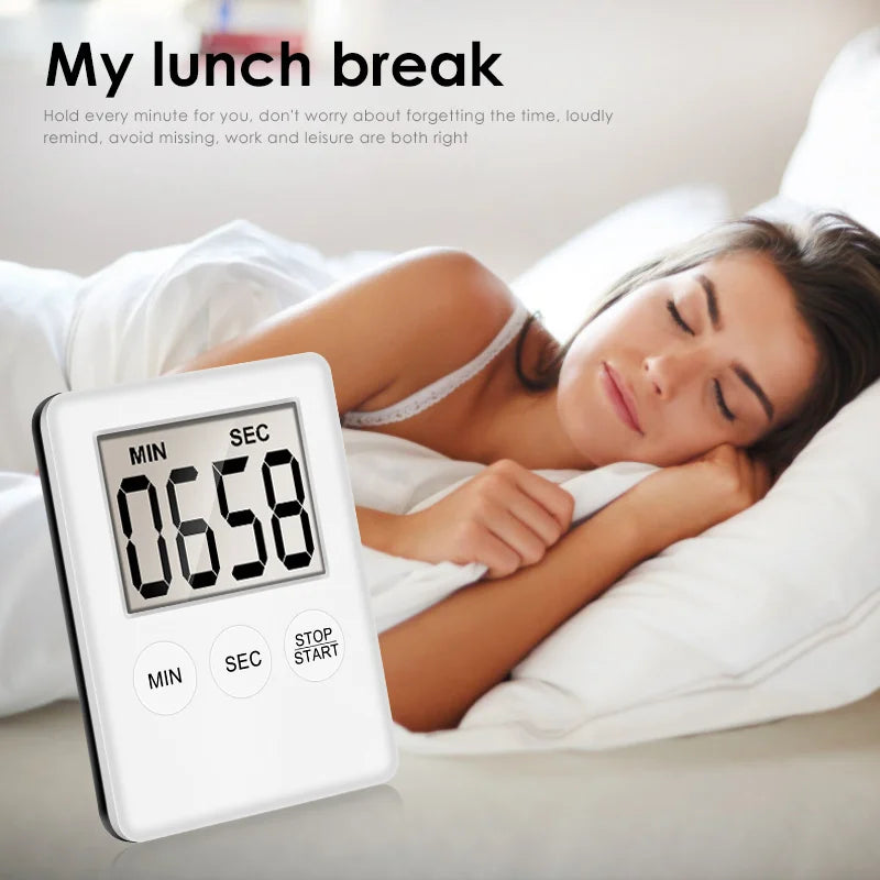 Tick-Tock Tech – Magnetic Digital Kitchen Timer with LCD Screen & Alarm Countdown (Color Options Available)
