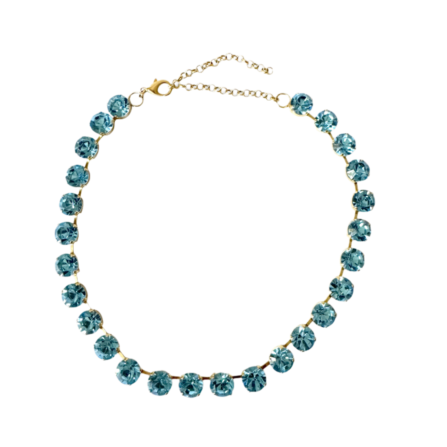 Daphne Aqua Crystal Riviera Necklace