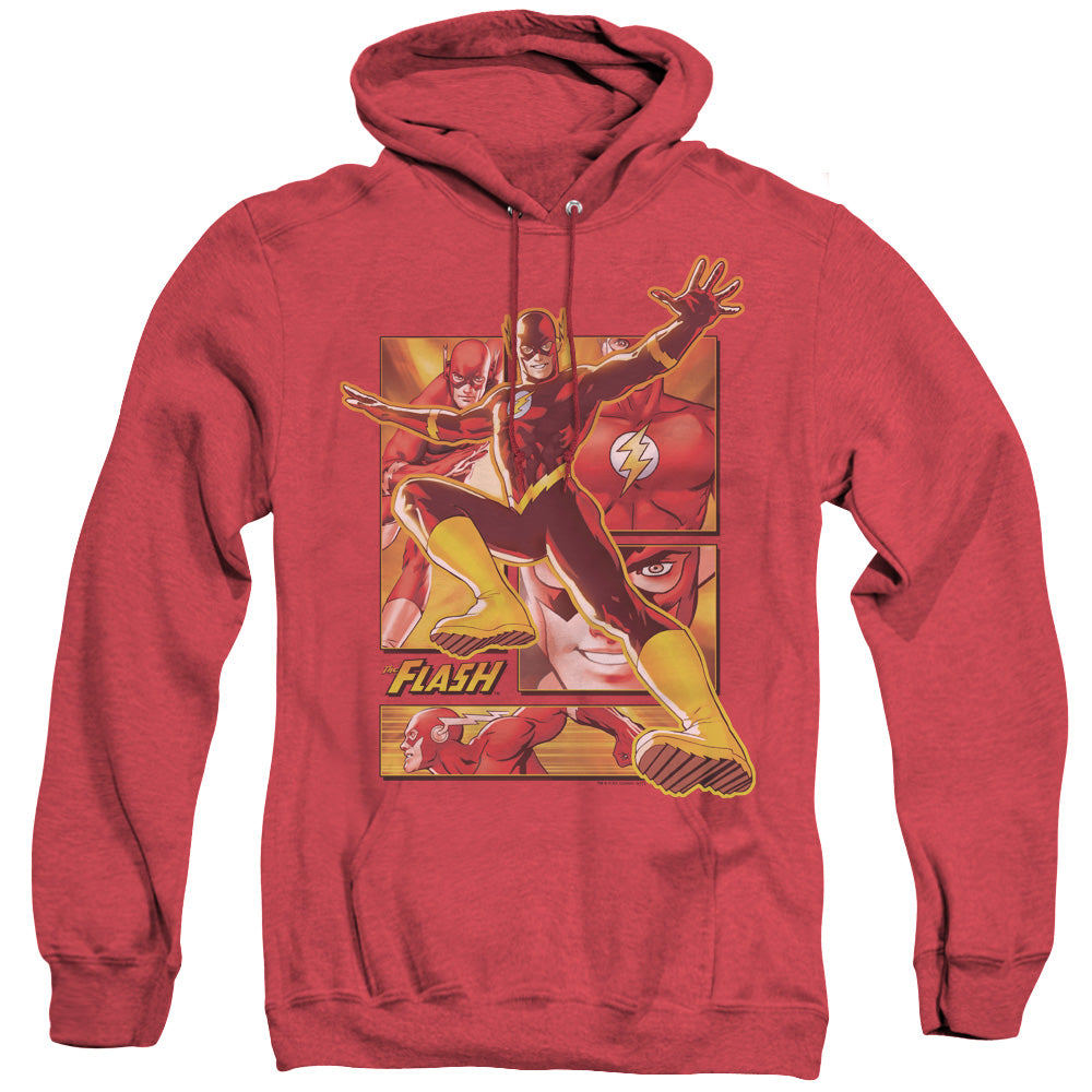 Justice League Flash Heather Mens Hoodie Red Officially Licensed