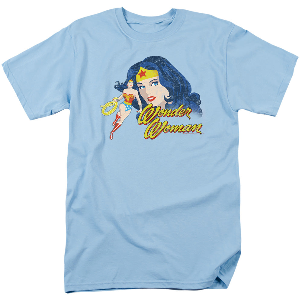Justice League Of America Portrait Mens T Shirt Light Blue Officially Licensed