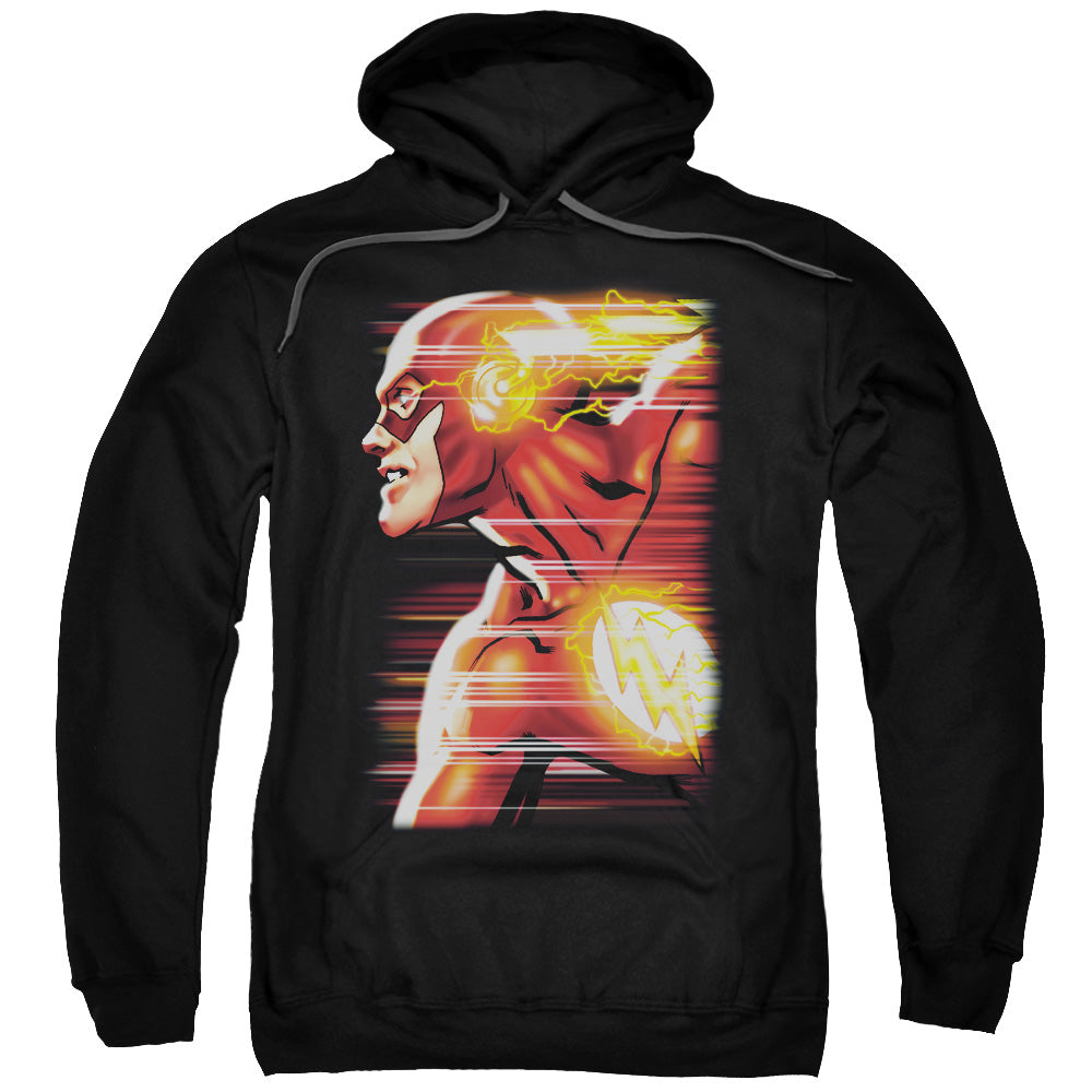 Justice League Speed Head Mens Hoodie Black Officially Licensed