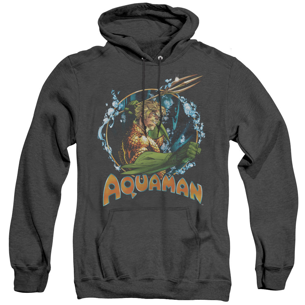 Justice League Of America Ruler Of The Seas Heather Mens Hoodie Black Officially Licensed