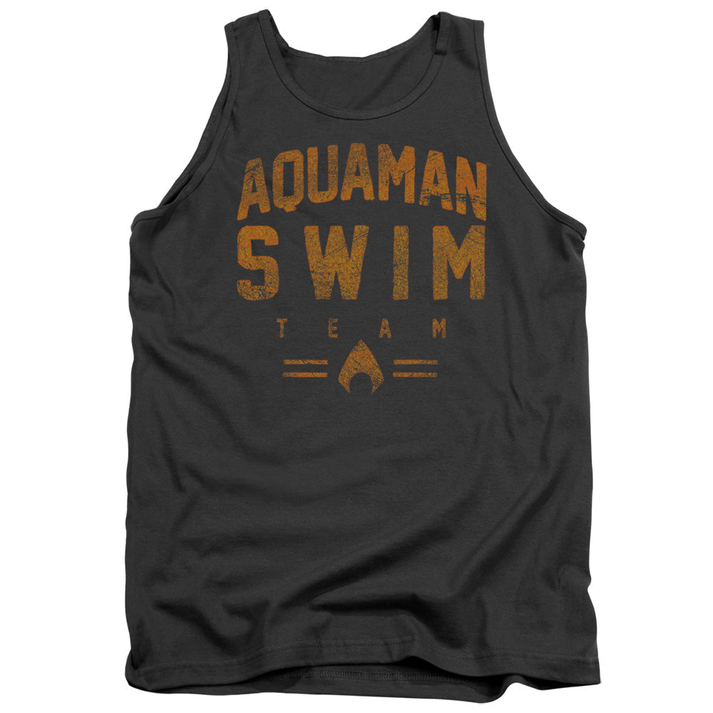 Justice League Swin Team Mens Tank Top Shirt Charcoal Officially Licensed