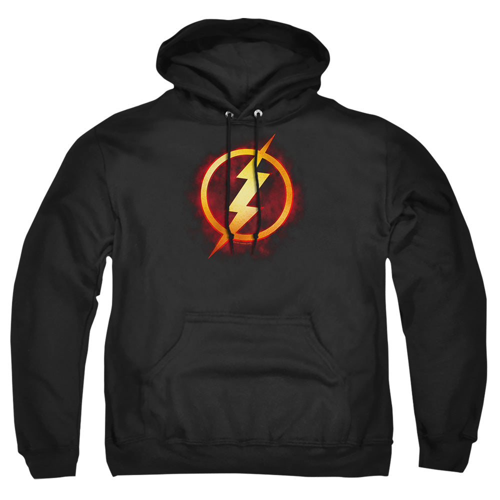 Justice League Of America Flash Title Mens Hoodie Black Officially Licensed