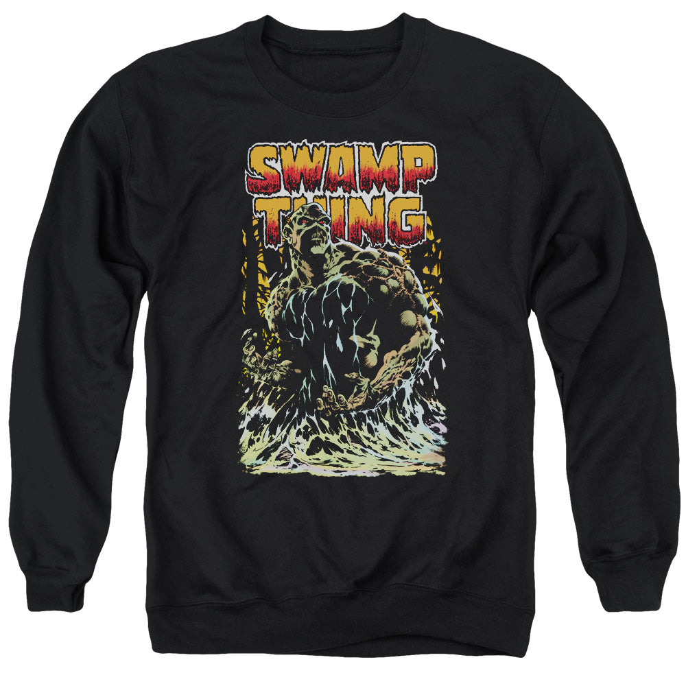 Justice League Swamp Thing Mens Crewneck Sweatshirt Black Officially Licensed