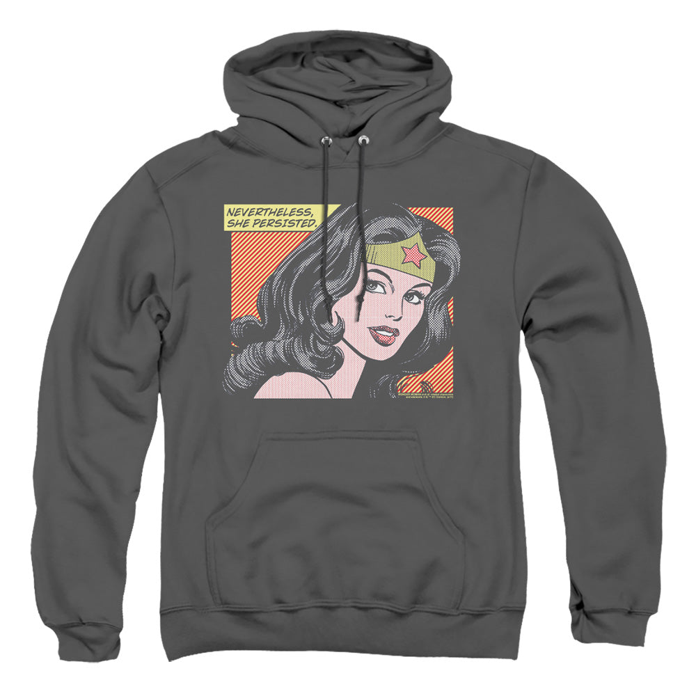 Dc Wonder Woman She Persisted Mens Hoodie Charcoal Officially Licensed