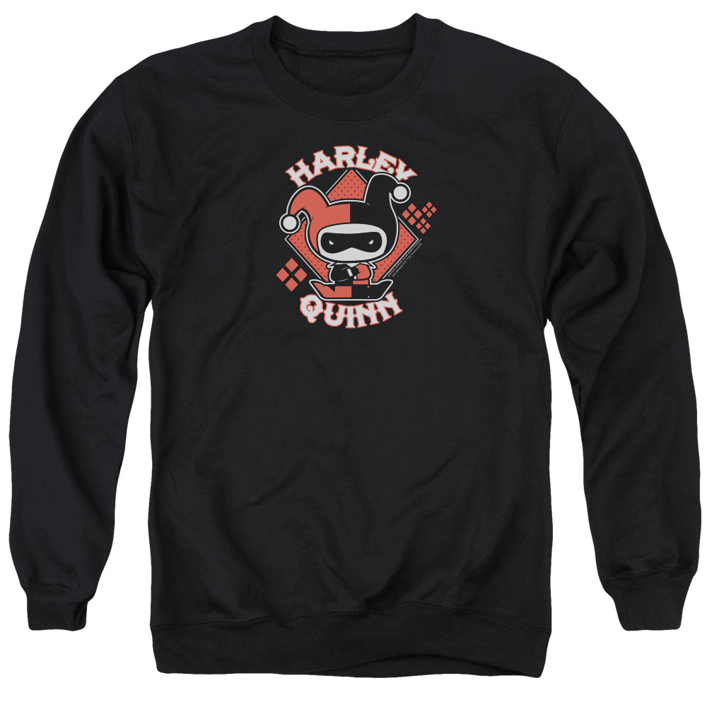 Justice League Of America Harley Chibi Mens Crewneck Sweatshirt Black Officially Licensed