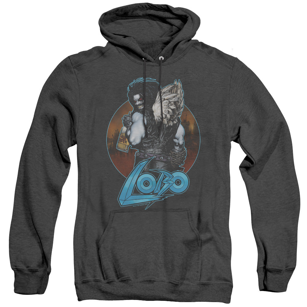 Justice League Of America Gut Rot Heather Mens Hoodie Black Officially Licensed