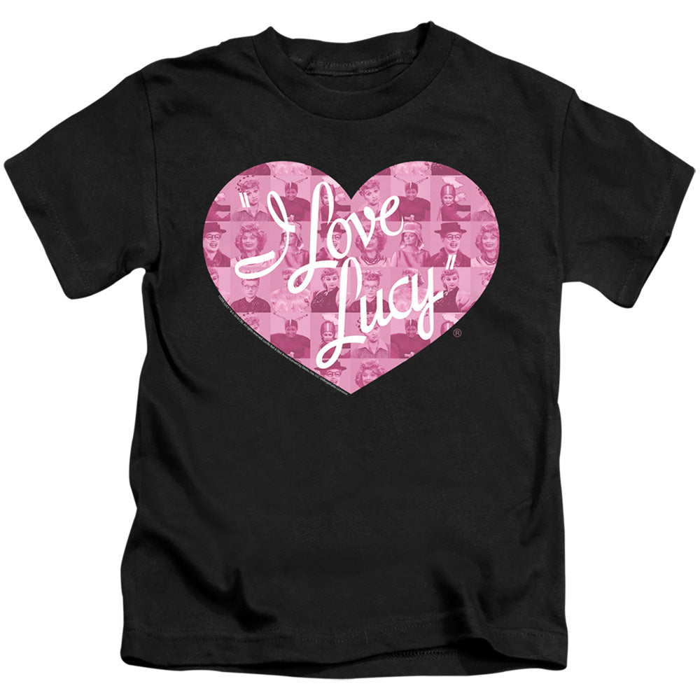 I Love Lucy Many Moods Logo Juvenile Kids Youth T Shirt Black Officially Licensed