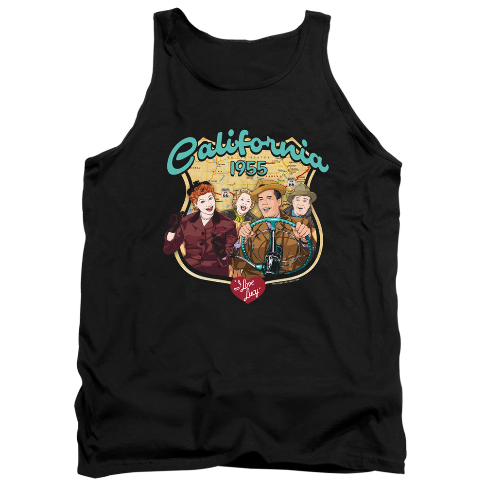 I Love Lucy Road Trip Mens Tank Top Shirt Black Officially Licensed