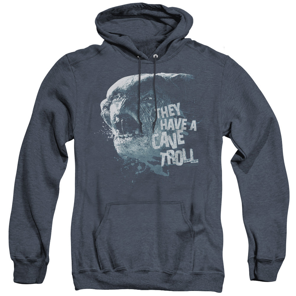Lor Cave Troll Heather Mens Hoodie Navy