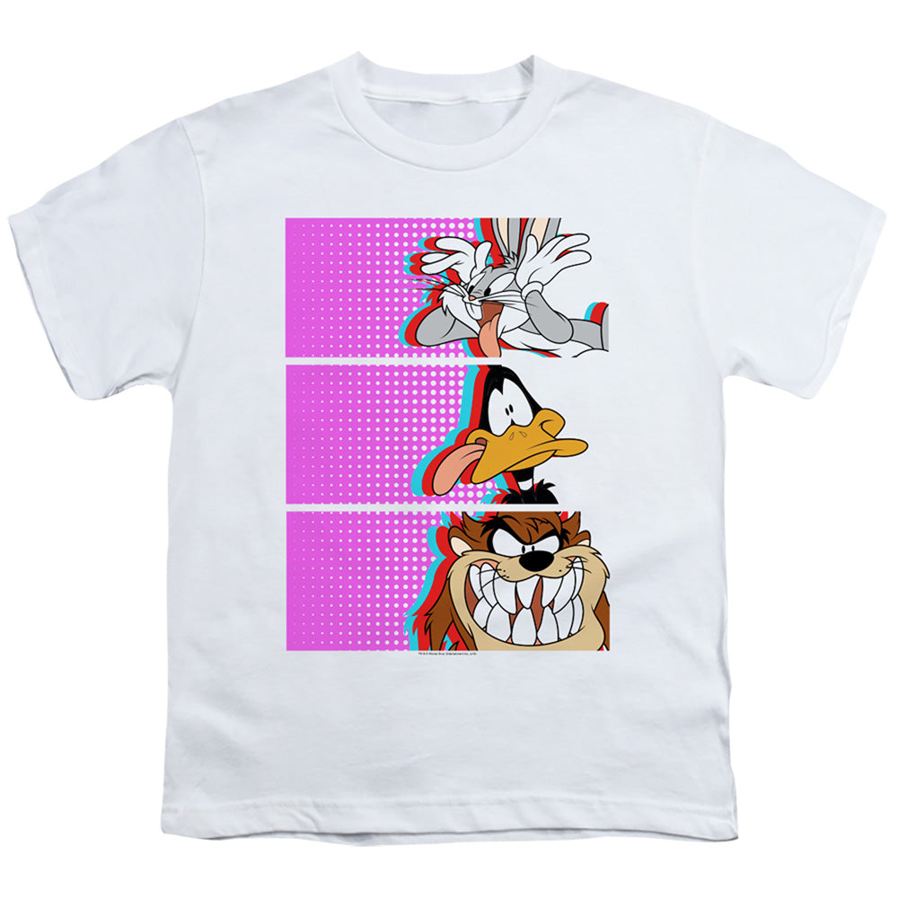 Looney Tunes Tiles Kids Youth T Shirt White Officially Licensed