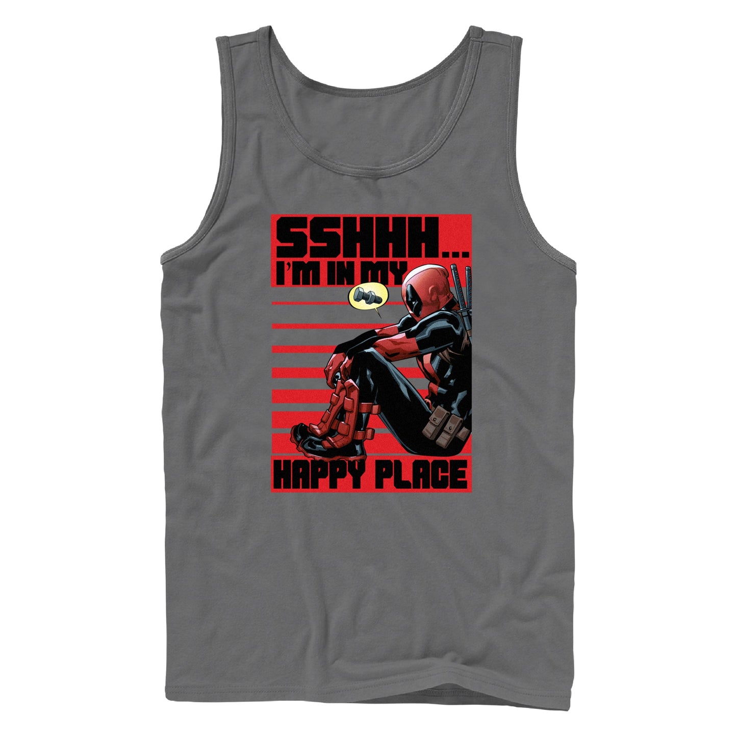 Marvel Happy Deadpool Mens Tank Top
