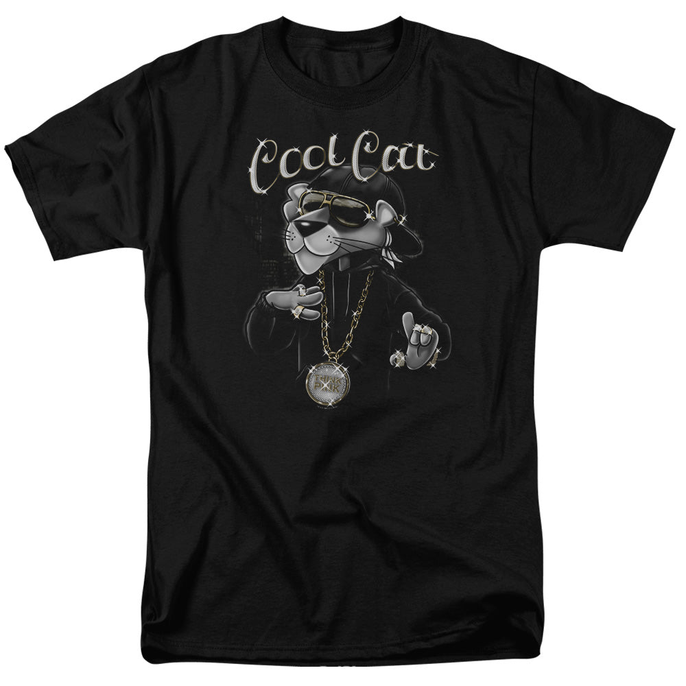 Pink Panther Cool Cat Mens T Shirt Black Officially Licensed