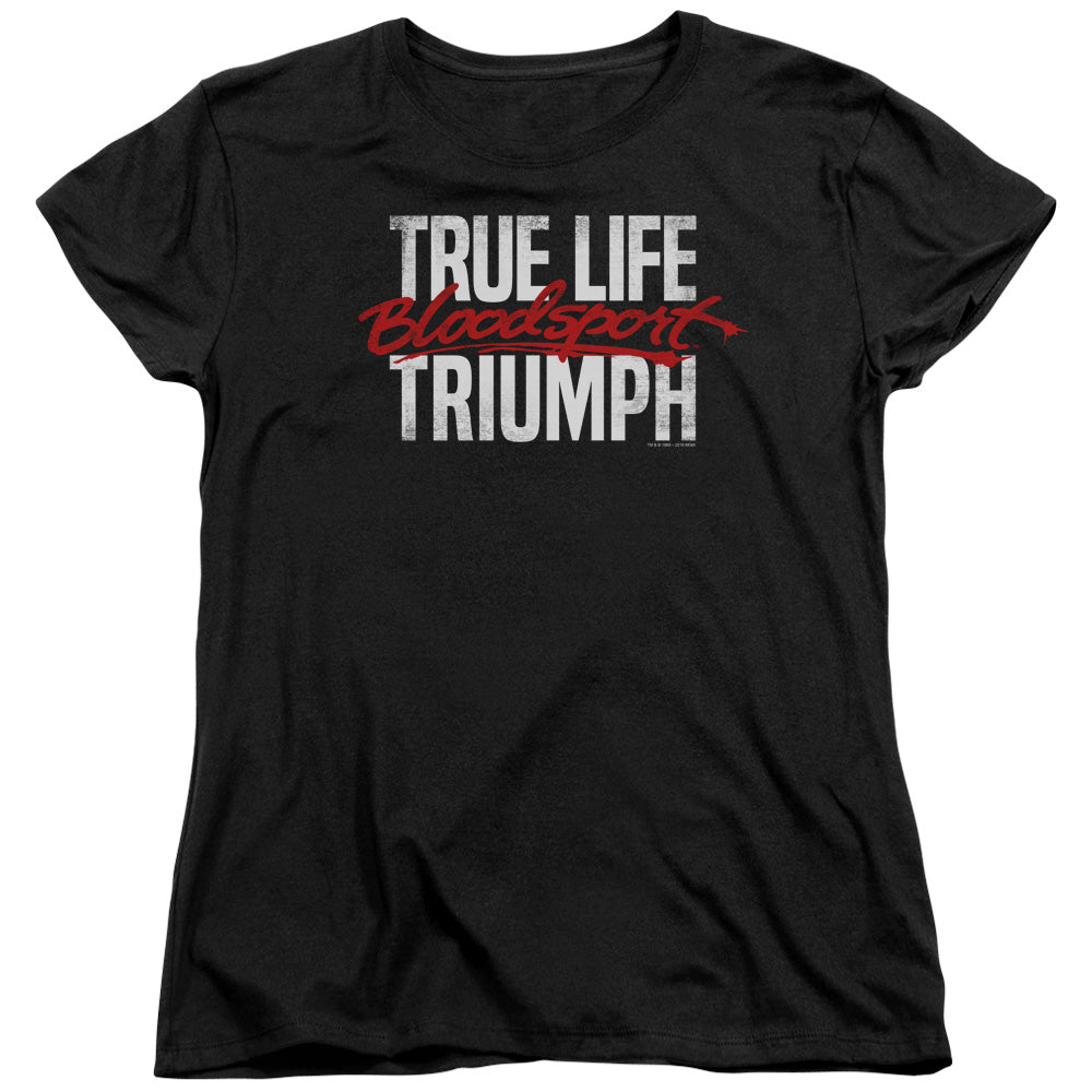 Bloodsport True Story Womens T Shirt Black Officially Licensed