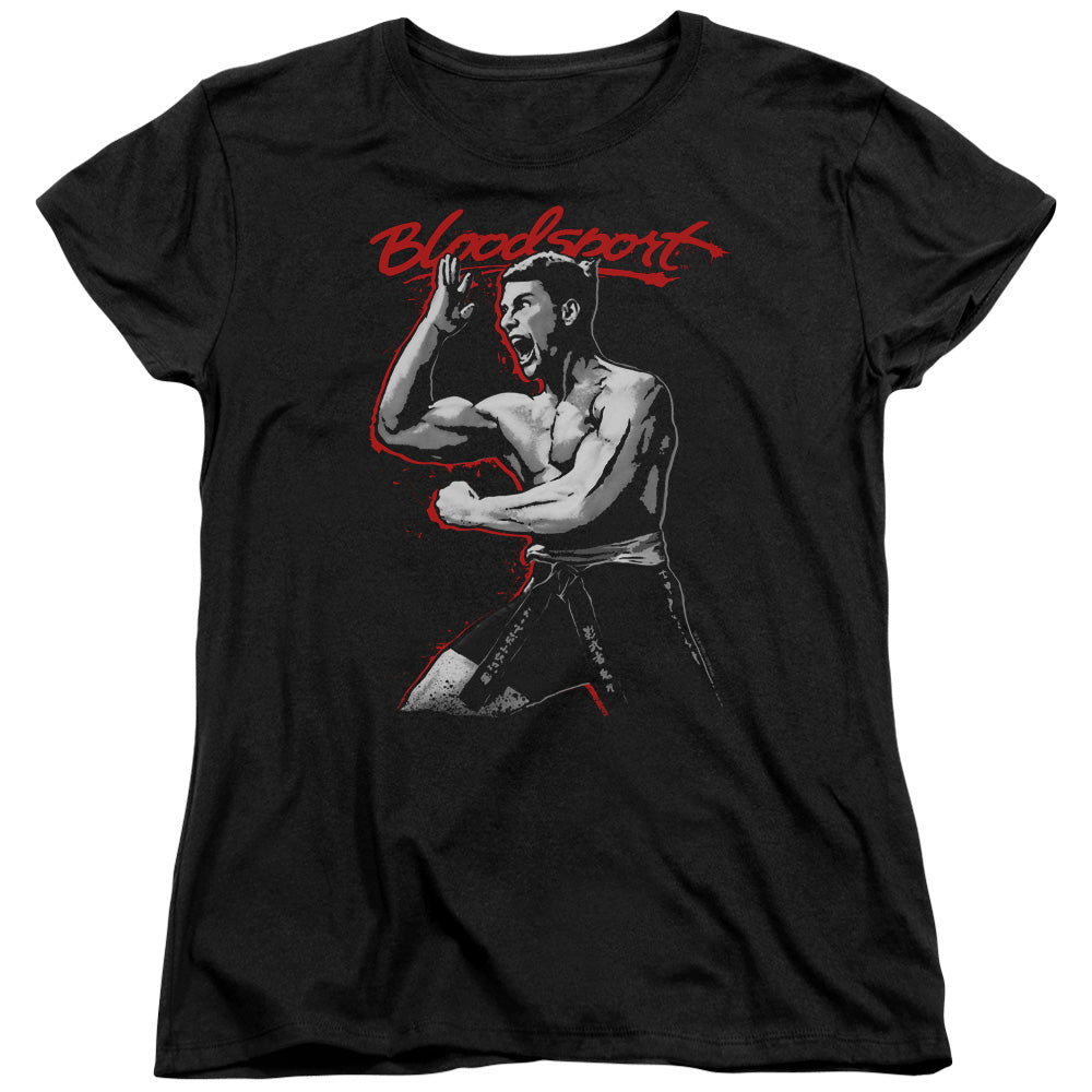 Bloodsport Loud Mouth Womens T Shirt Black Officially Licensed