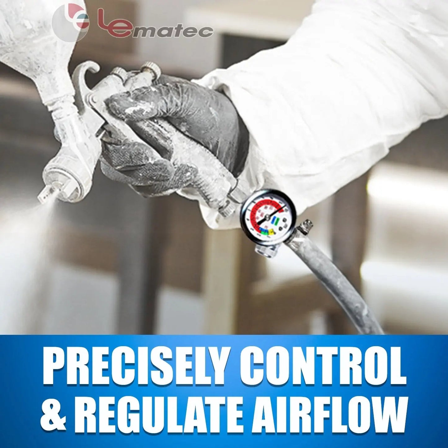 Professional Analog Air Compressor Regulator - 150 PSI High Flow Control with 89 SCFM (AR-01)