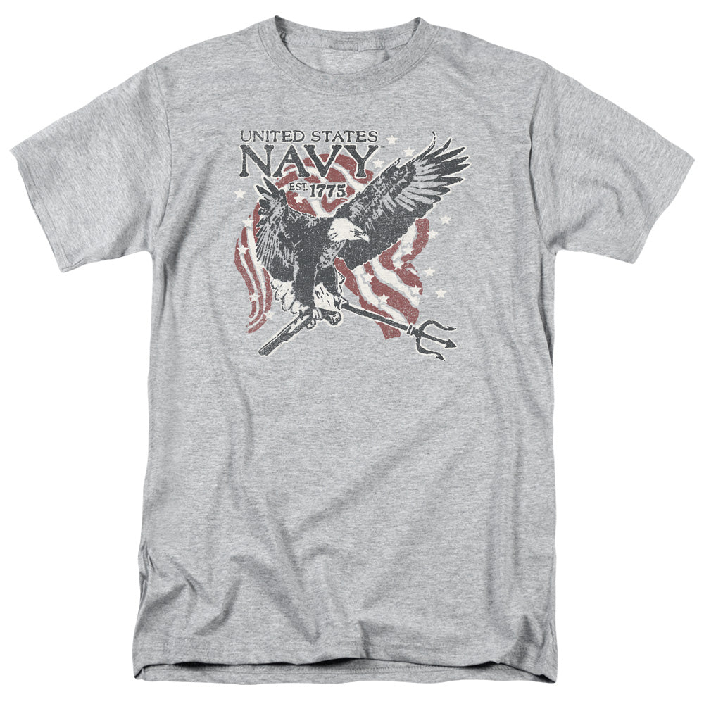 Navy Trident Mens T Shirt Athletic Heather Officially Licensed