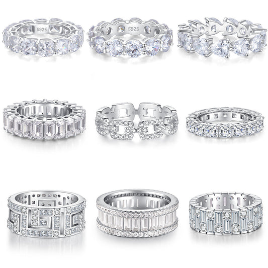 Zircon Full Diamond Sterling Silver Ring