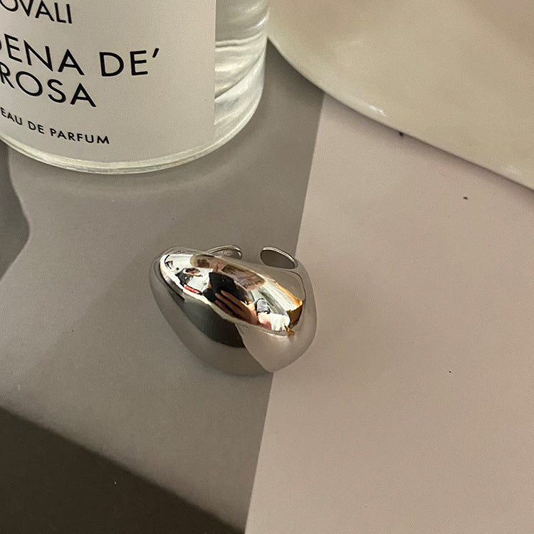 Brass Gold Plating Large Glossy Irregular Ring