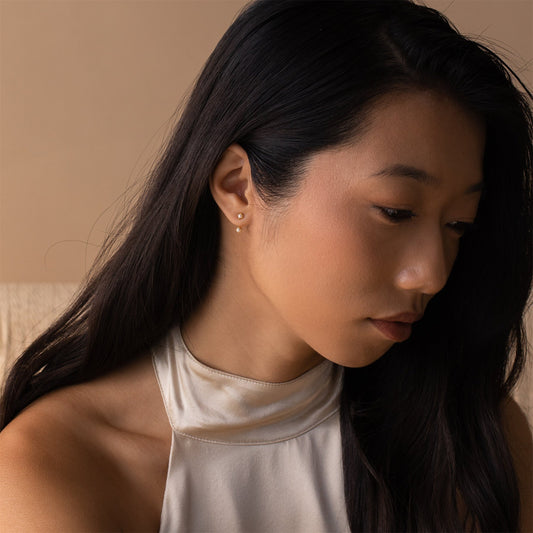 Twelve Birthstone Ear Studs