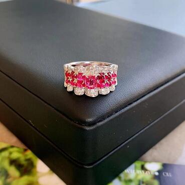 Red Corundum Gemstone Ring
