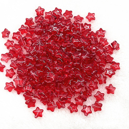 8mm Gold Pentagram Glaze Beads