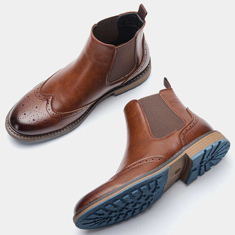 Mid-top Brogue Vintage Men's Boots