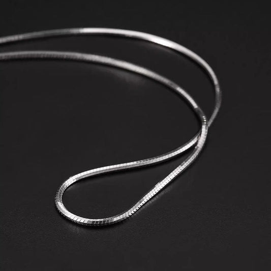 S925 Sterling Silver Octagonal Snake Bones Chain