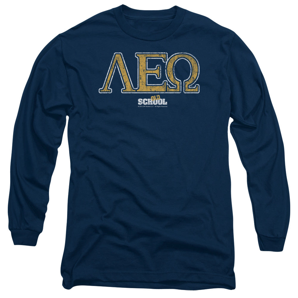Old School Leo Mens Long Sleeve Shirt Navy Blue Officially Licensed
