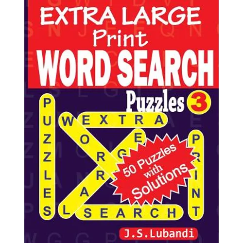 EXTRA LARGE Print WORD SEARCH Puzzles