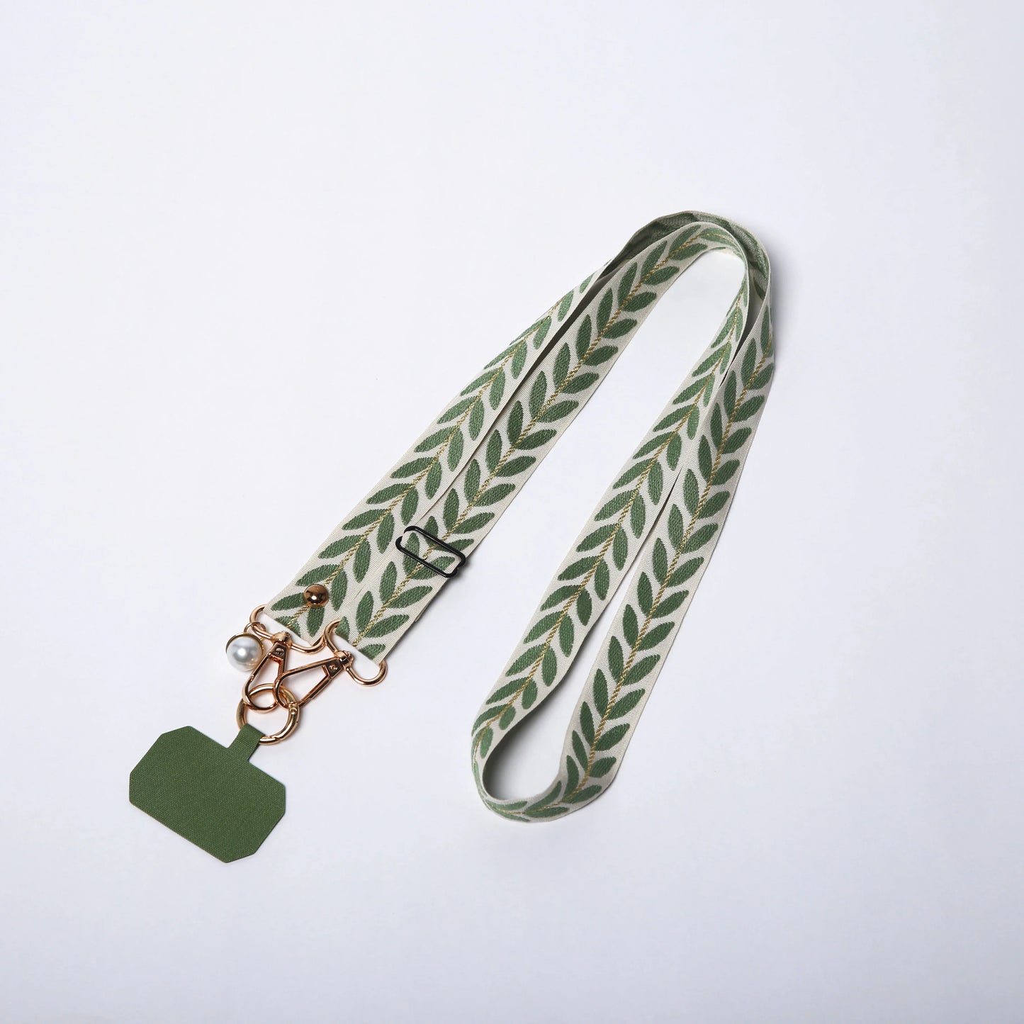 Mobile Phone Strap Lanyard Long Crossbody Shoulder Chain Faux Pearl Pendant Hanging Adjustable Hanging Neck Wide Cloth Strap