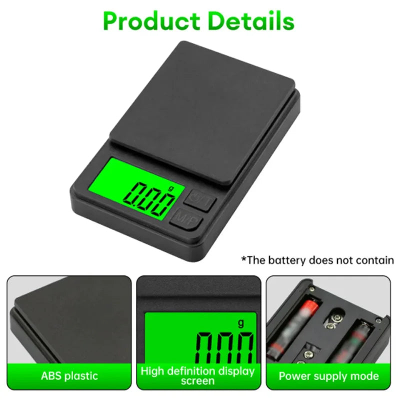 MicroMaster 1000 – Pocket Precision Scale for Food, Jewelry, Powders & Travel Weigh-Ins (0.1g Accuracy, 1000g Max)