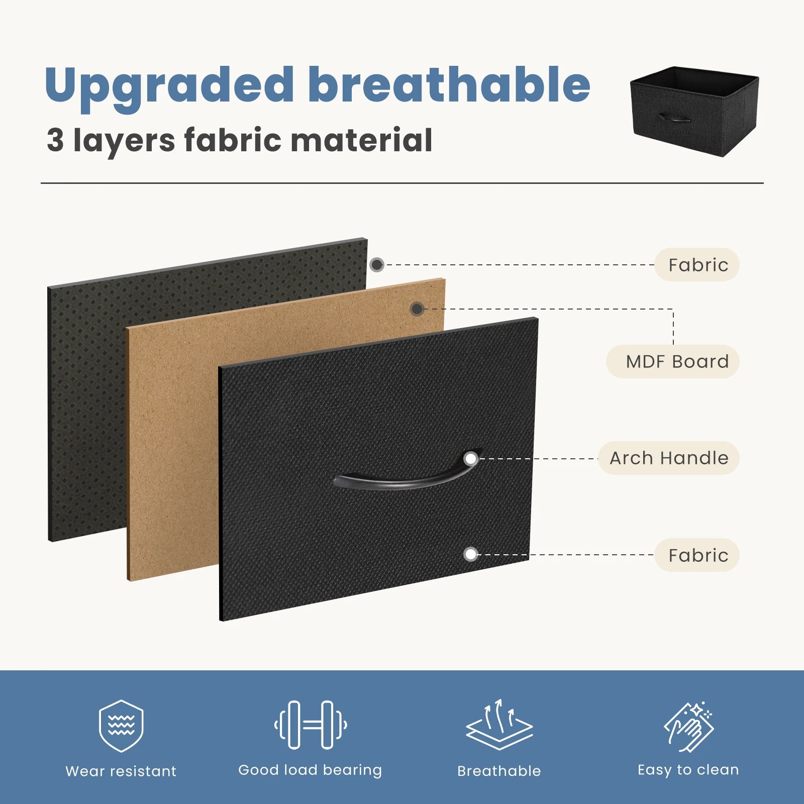 JHK Desser For Bedroom With 7 Fabric Drawers Organizer Storage Closet Chest Clothes For Living Room Display Cabinet Of Furniture - THOOBO!