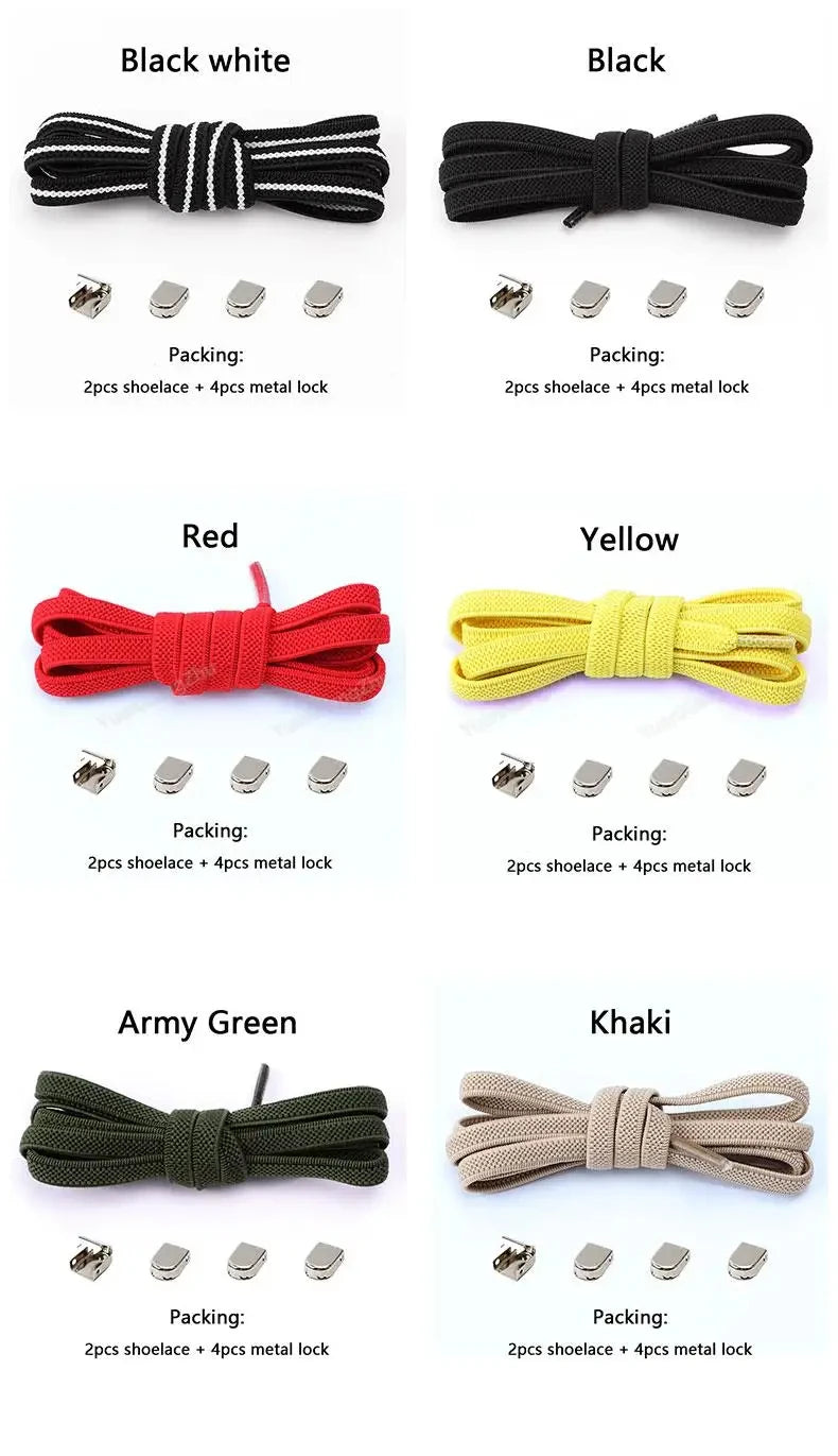 SnapStride Elastic No-Tie Shoelaces – Quick-Fit Laces for Sneakers, Kids & Adults - THOOBO!
