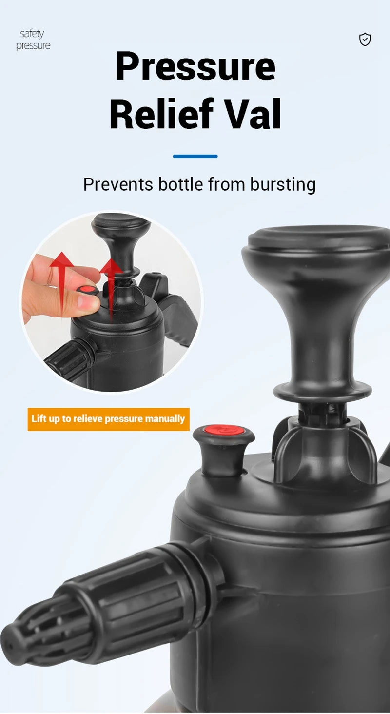 2L Car Wash Spray Bottle Foam Wash Sprayer Hand Pump Foam Sprayer Car Air Pressure Spray Washer Nozzle Can Auto Window Cleaning - THOOBO!