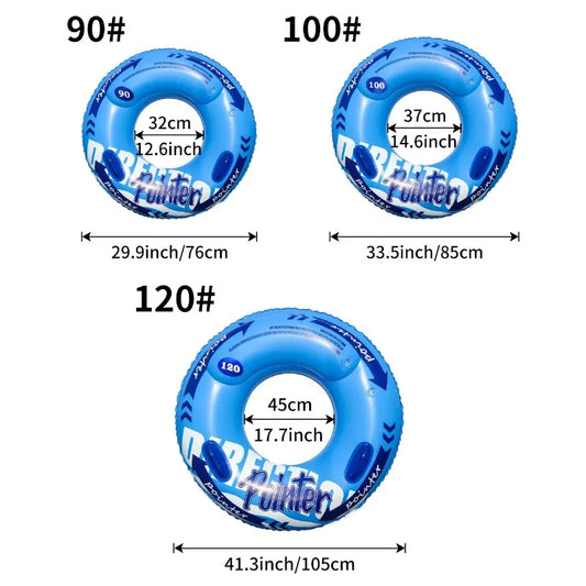 Double Airbag Swimming Ring Anti-Roll Inflatable Float for Kids & Adults