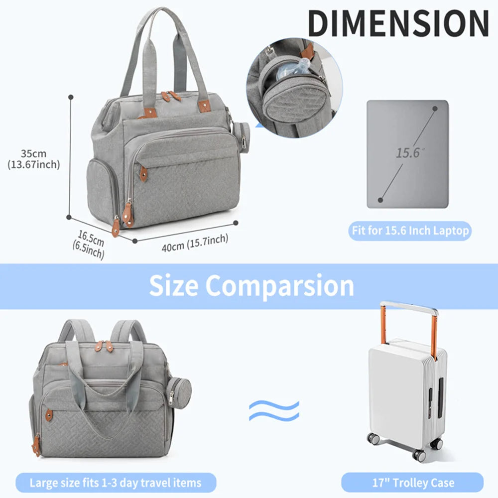 BrightNest CarryAll — PANGDUBE Large-Capacity Maternity & Baby Diaper Backpack for Travel & Daily Joy 🌞👶