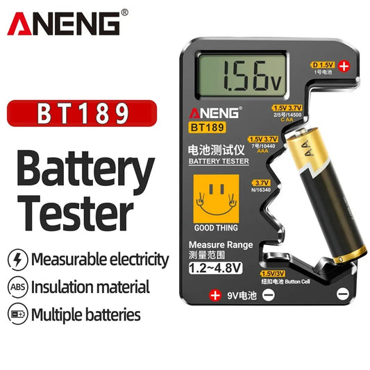 ANENG BT189 Universal Battery Tester – Instant LCD Power Check for All Your Household Batteries