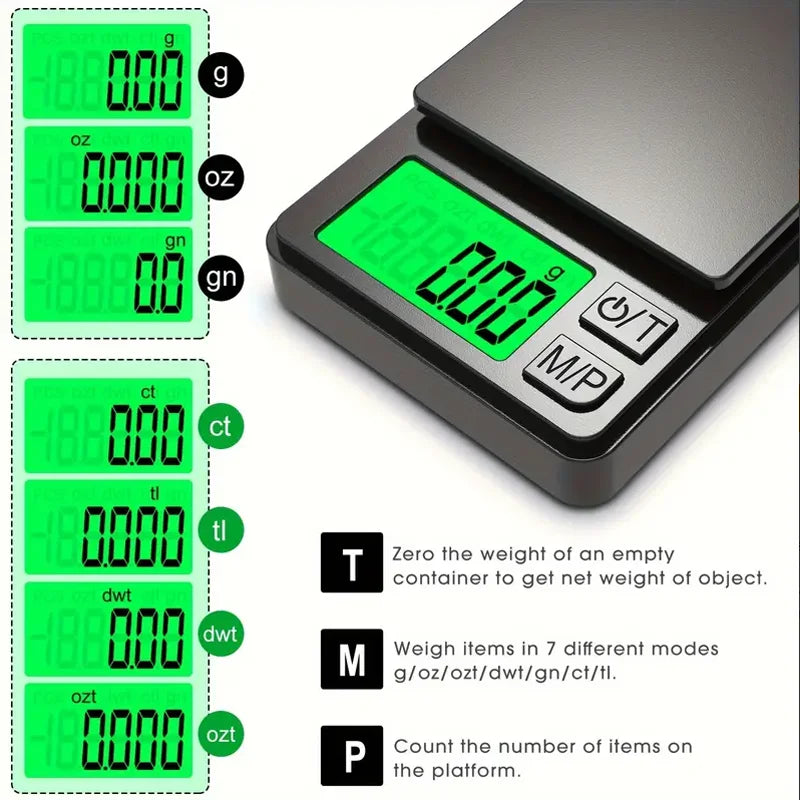 MicroMaster 1000 – Pocket Precision Scale for Food, Jewelry, Powders & Travel Weigh-Ins (0.1g Accuracy, 1000g Max)