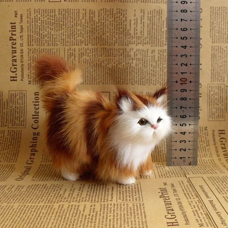 Simulation Cat Plush Toy – Soft Stuffed Kitten Doll for Kids & Girls