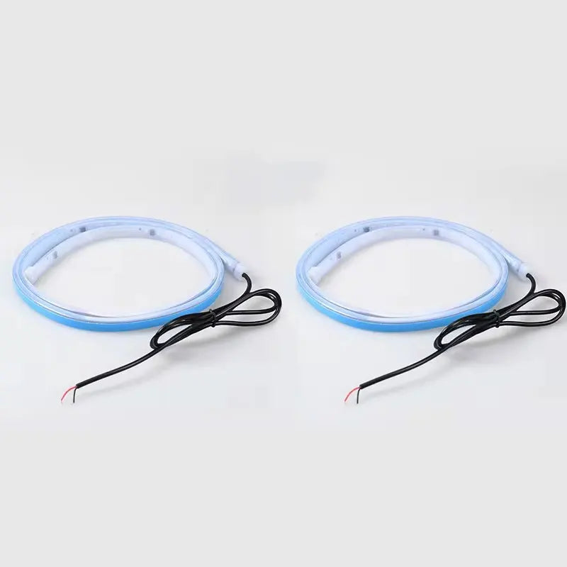 12V LED Car Door Opening Warning Atmosphere Light Strip Car Welcome Light Red And White Flashing Light Auto Safety Signal Light