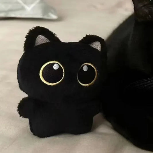 Cute Black Cat Plush Toy Doll – Soft Cuddly Pillow & Pendant Gift