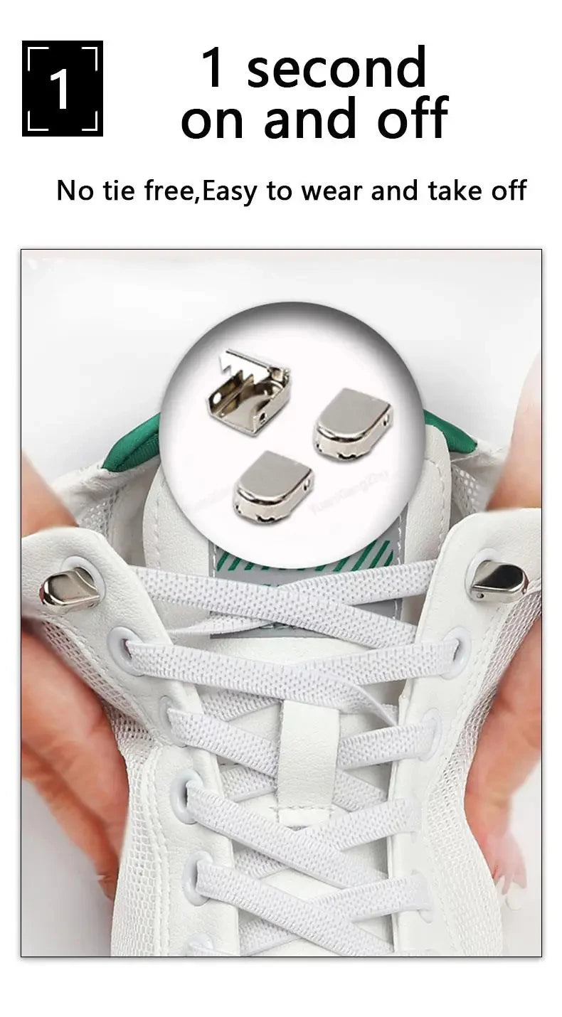 SnapStride Elastic No-Tie Shoelaces – Quick-Fit Laces for Sneakers, Kids & Adults - THOOBO!