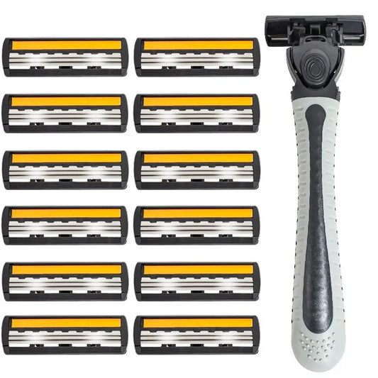 18-Head SmoothShave+ Razor Set – Reusable Triple-Blade Precision Razor for Women & Men | Face, Body, Underarm, Legs | Anti-Slip Grip & Imported Blade Power - THOOBO!
