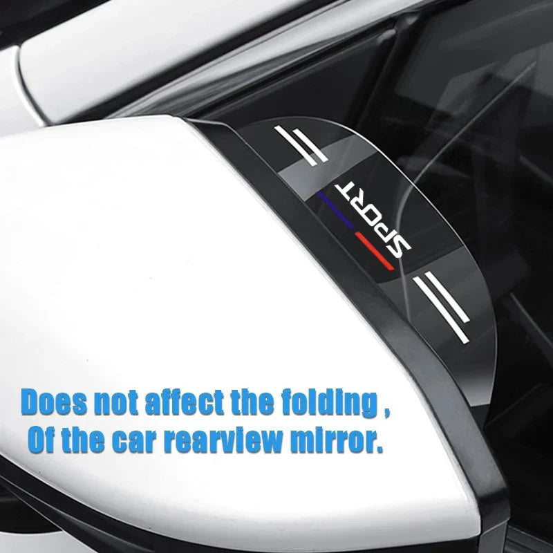 Car Rearview Mirror Rain Eyebrow Universal Car Window Rain Shield Cartoon Reversing Mirror Rain Shield Reflector