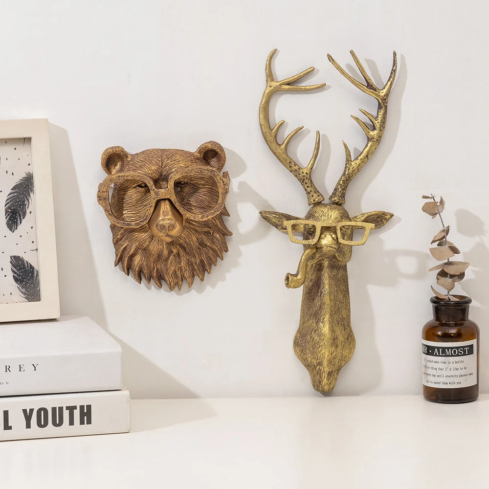 “The Majestic Stag” Bronzed Deer Head Wall Sculpture – Where Wilderness Meets Wow