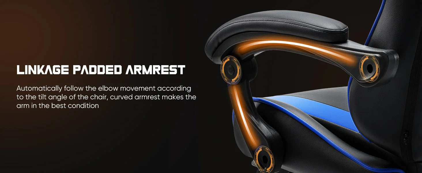 TurboFlex Racing Chair – Adjustable Swivel PU Leather Gaming & Office Throne with Headrest & Lumbar Support - THOOBO!