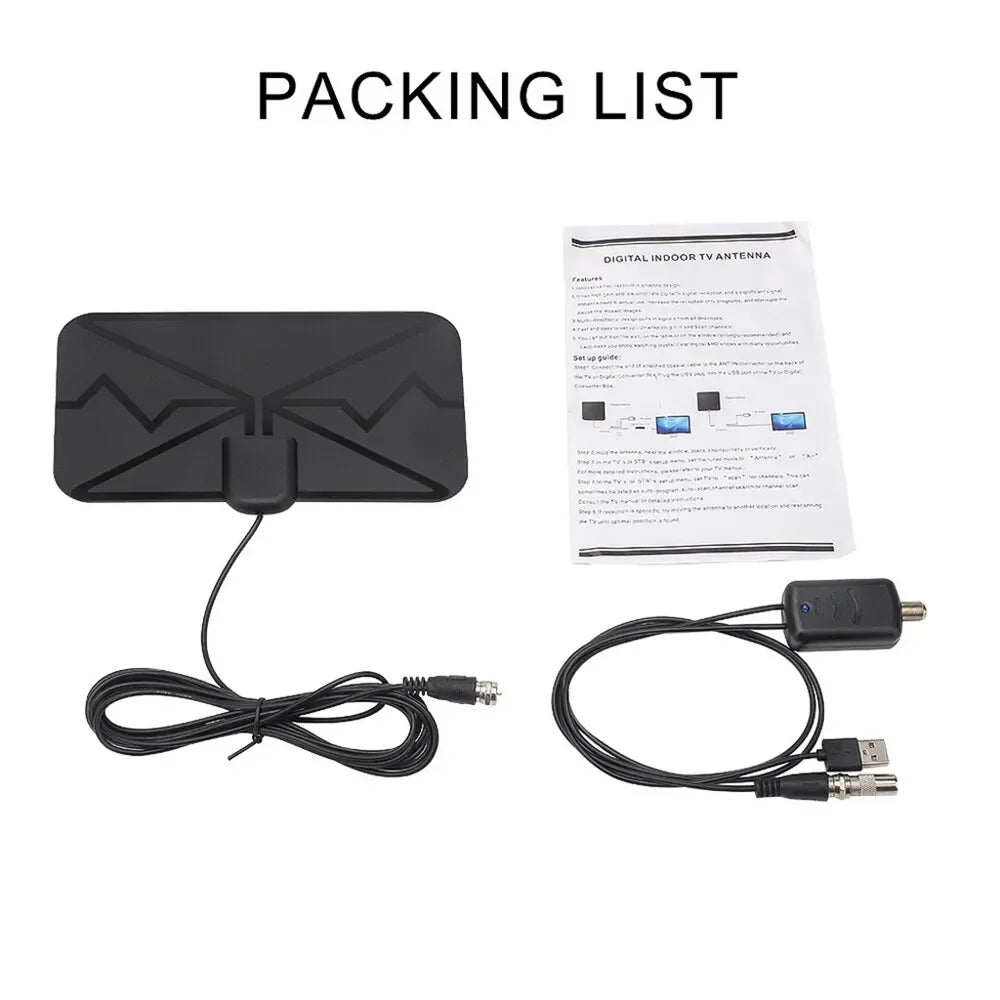HDTV Hero 3600 – Digital TV Antenna with Supercharged Signal Boost & 3600-Mile Range (Indoor, USB-Powered, 4K-Ready)